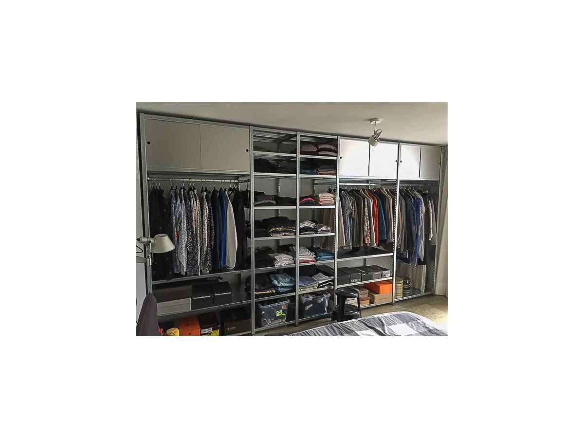 Kledingrek Jersey – Metaal – Zilver – Industrieel Design – Verstelbare