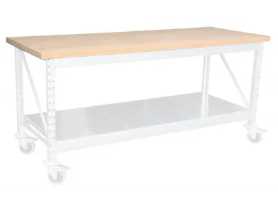 Werkblad MDF onbewerkt 195x75cm