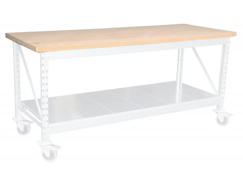 Werkblad klein MDF onbewerkt 135x60cm
