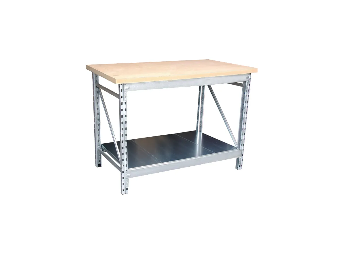 Werkbank 135x60cm vast met 38mm MDF bovenblad.