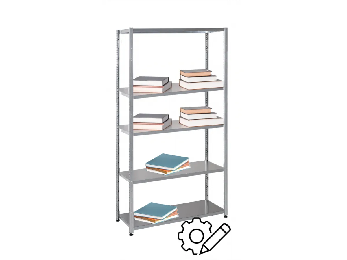 Stellingkast - Smal metalen rek, ook als boekenkast te gebruiken