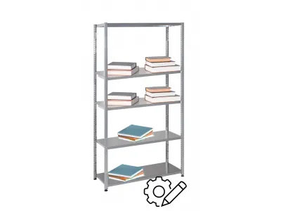 Stellingkast - Smal metalen rek, ook als boekenkast te gebruiken