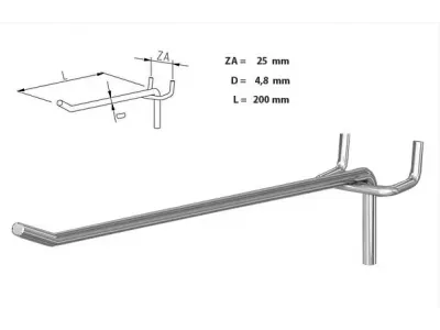 Inhanghaak enkel 20cm