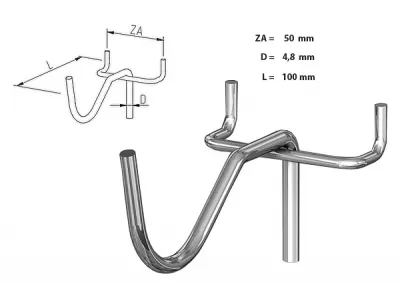 Inhanghaak halfrond enkel 10cm