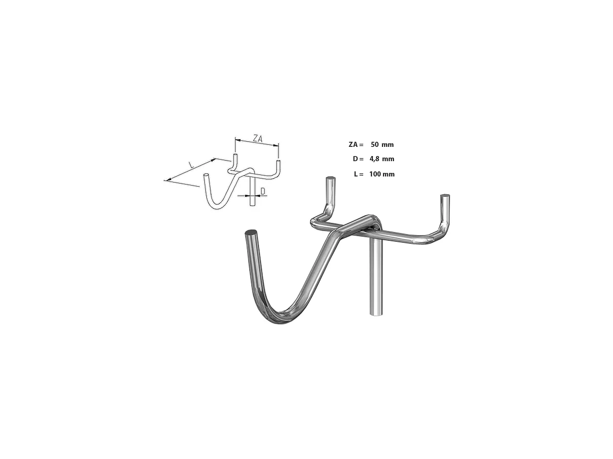 Inhanghaak halfrond enkel 10cm