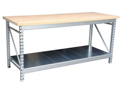 Werkbank vast 195x75cm (één onderblad)