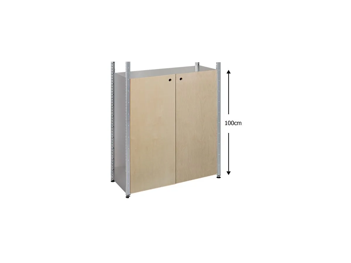 Berken multiplex deurenset 100cm hoog voor stellingkast.nl