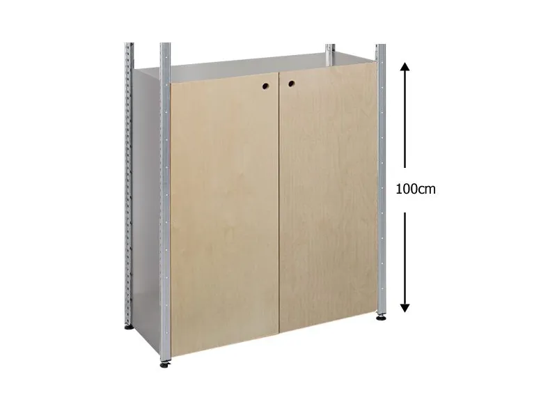 Berken multiplex deurenset 100cm hoog voor stellingkast.nl