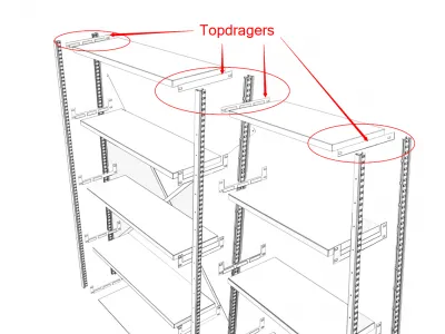 Topdrager stellingkast